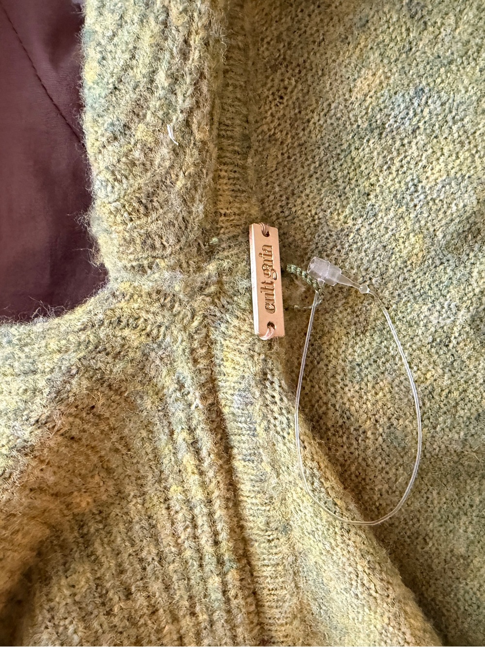 cult gaia Moss Green Off-Shoulder Knit Dress - Picture 2 of 3